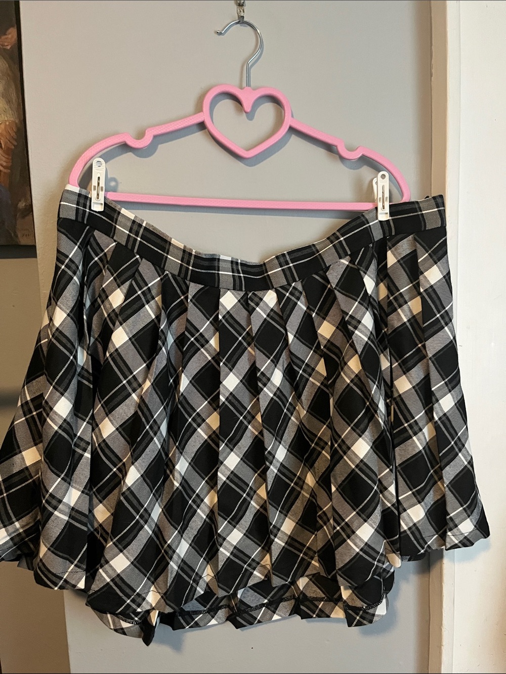 dELiA*s Black and White Plaid Circle Skirt very 2000’s curvy plus size